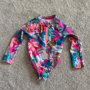 Animal prints Wonder Nation long sleeve swimsuit 18 month